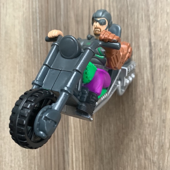 Cyborg ActionFigure Dr X Biker Riding Motorcycle Chopper vintage toy Nonworking - Picture 7 of 10